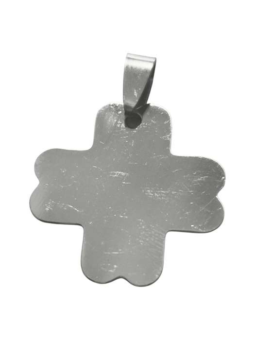 Maltese Cross Pendant in Stainless Steel, 27 mm excluding bail