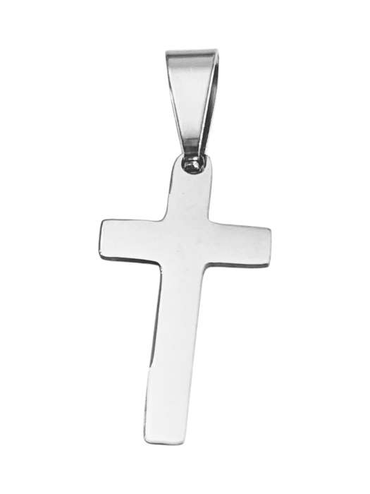 Stainless Steel Pendant, Cross Plain