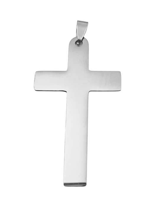 Stainless Steel Pendant, Cross Plain
