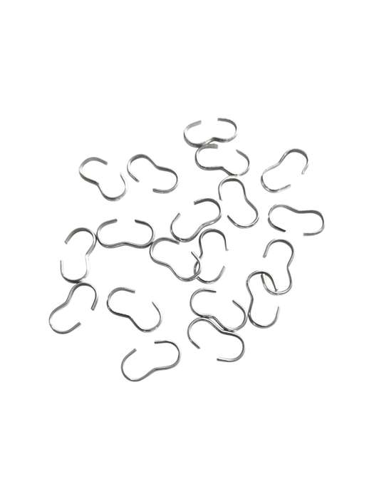 Thread Crimp, Stainless steel, 10mm, 18 pcs