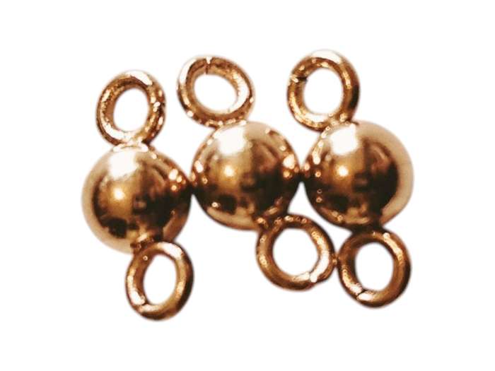 Rose Gold Ball and loop Connector