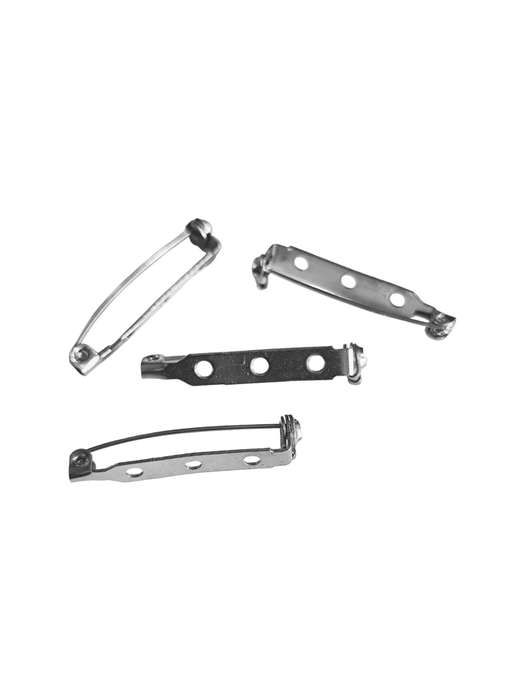Brooch Pin in Stainless Steel, 33mm, 4pcs