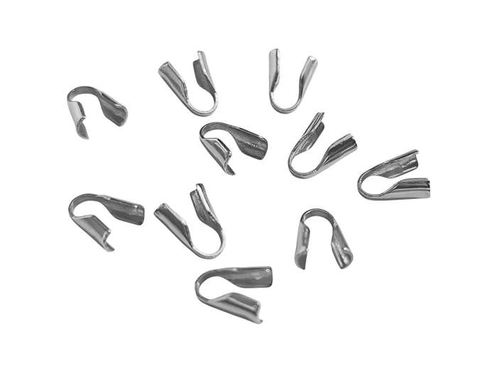 Cord End Crimp, Stainless steel, 25 pcs