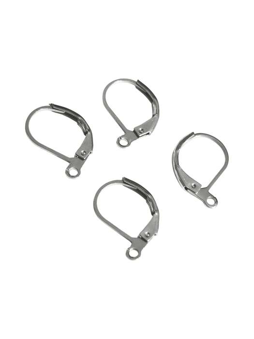 Leverback Earring in stainless steel, 16mm, 2 pairs