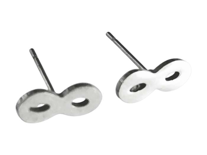 Stainless Steel Infinity Shape Earring, 10mm