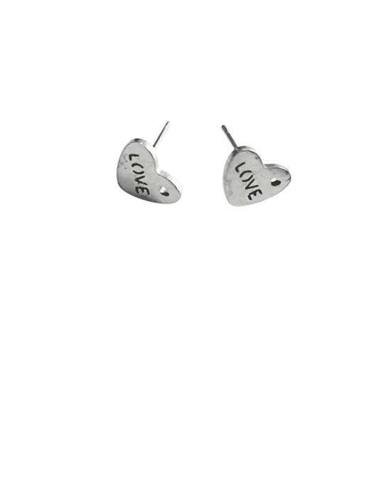Stainless Steel Heart Shape Earring, 10mm