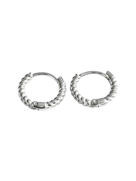 Small ear hugging hoop in Stainless Steel, 13mm