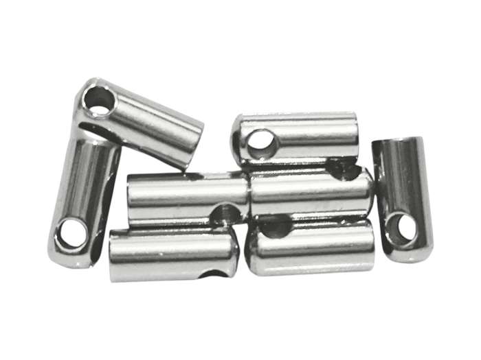 End caps for 4mm String in stainless steel, 6pcs
