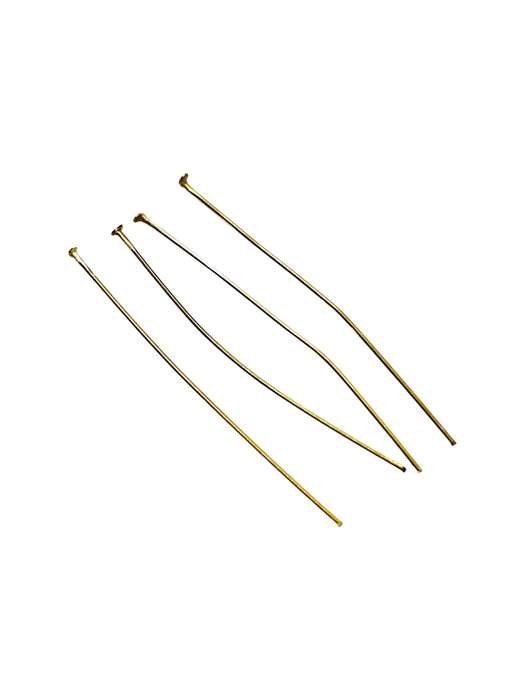 45mm x 0.7mm, Gold Stainless Steel head pins, 4pcs