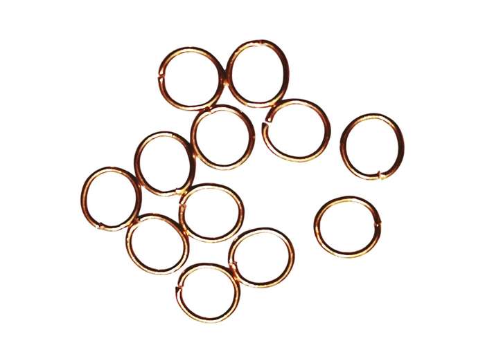 6mm x 0.7mm, Jumprings in Rose Gold Stainless Steel, 12 Pcs