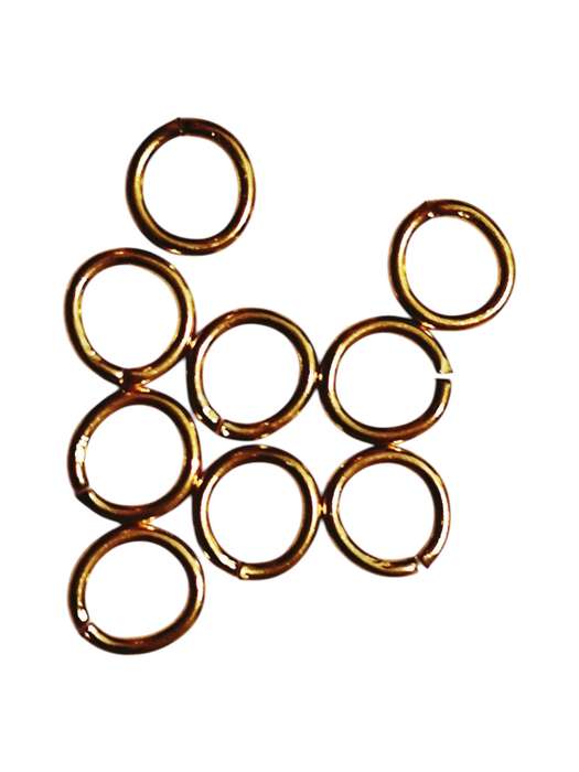 8mm x 1.4mm, Jumprings in Gold Stainless Steel, 8 Pcs