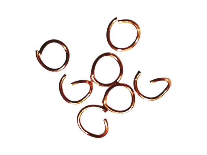 8mm x 1.2mm, Jumprings in Rose Gold Stainless Steel, 7 Pcs