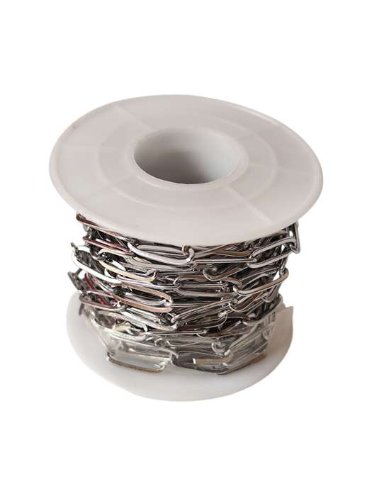 Stainless Steel paperclip chain, 5x15mm, 5m