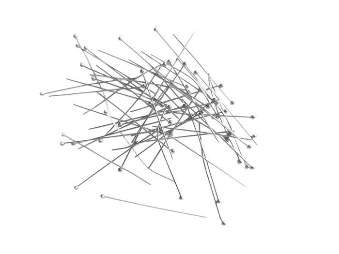 45mm x 0.6mm, Stainless Steel head pins, 55pcs