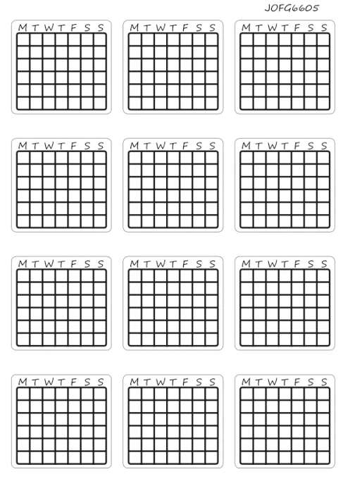 Black and White Functional Sticker Sheet for Journaling and Planning