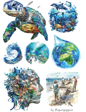 Blue Craft Stickers  Exclusive Best for Nature Lovers