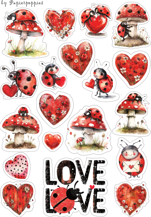 Ladybird Stickers - Stunning Colourful Insect Designs