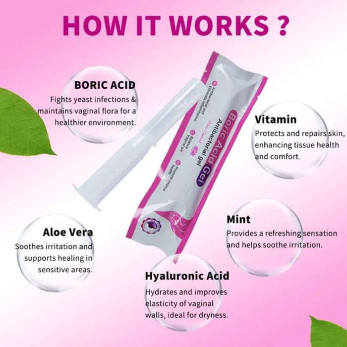 Boric Acid Antibacterial Gel  Intimate Health