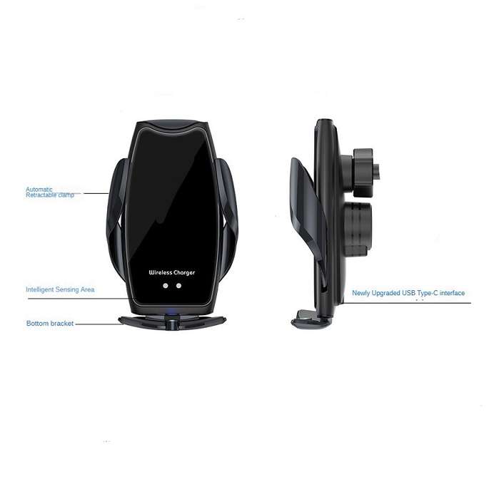 Wolulu AS-50905 Car Wireless 360° Rotation Phone Charger Holder 15W