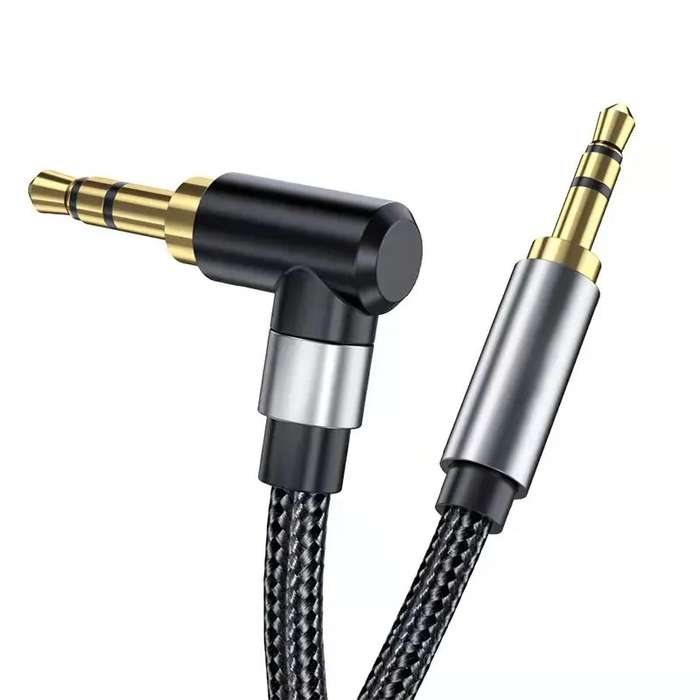Wolulu AS-51199  90? Angle Auxiliary Cable 1.2m