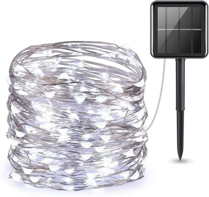 ZYF-D244 Solar Powered Copper Wire Fairy Light 200 LED White 20M