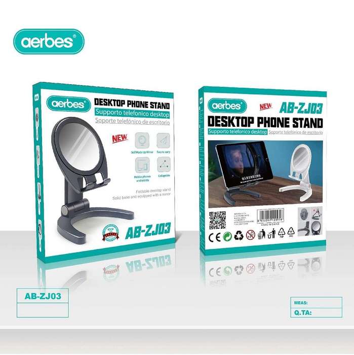 Aerbes AB-ZJ03 Desktop Foldable Mirror Cell Phone Holder