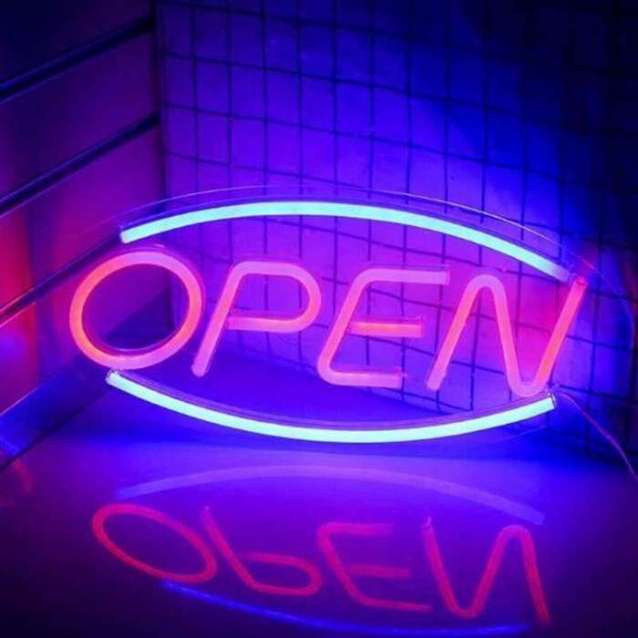 ZYF-D274 USB Powered Open Sign Neon Lamp With Back Plate + On Off Switch