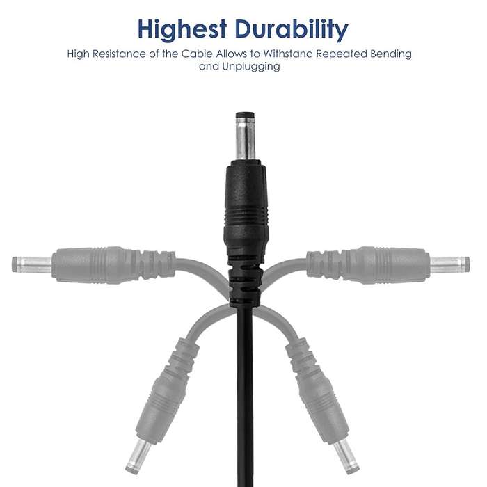SE097 USB 2.0 Male To 5.5x2.1mm Male DC Cable 1M
