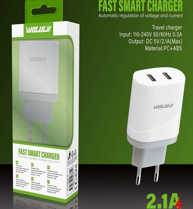 Wolulu AS-51385 Dual USB Wall Charger 2.1A