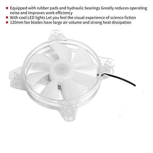 Ring Computer Cooling Fan 1600RPM  Silent RGB Fan with Sleeve Bearing