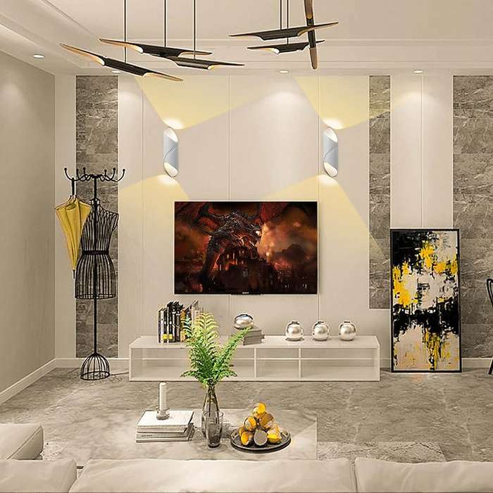 Aluminum Alloy 10W COB White+ Warm White Wall Light