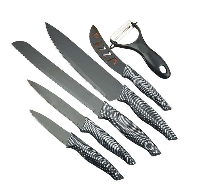 EVDRTVERTH 1831412 Antibacterial 6pcs Non Stick Coating Knife Set YH-6089