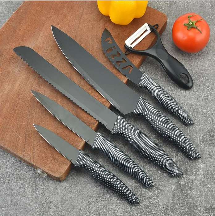 EVDRTVERTH 1831412 Antibacterial 6pcs Non Stick Coating Knife Set YH-6089