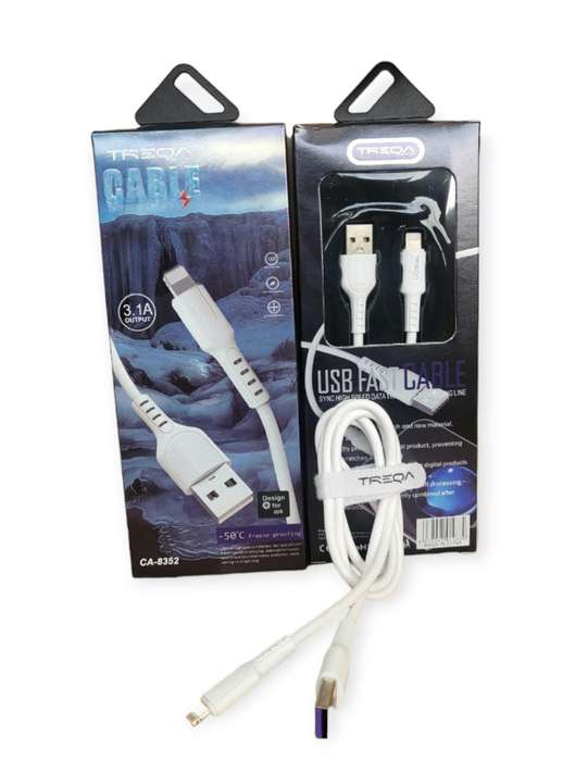Treqa CA-8352 Lightning USB Cable For IOS 3.1A 1M