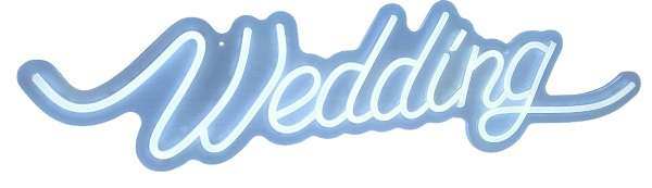 E-44 Wedding  Back Panel Neon Sign With 12V 2A Power Adapter