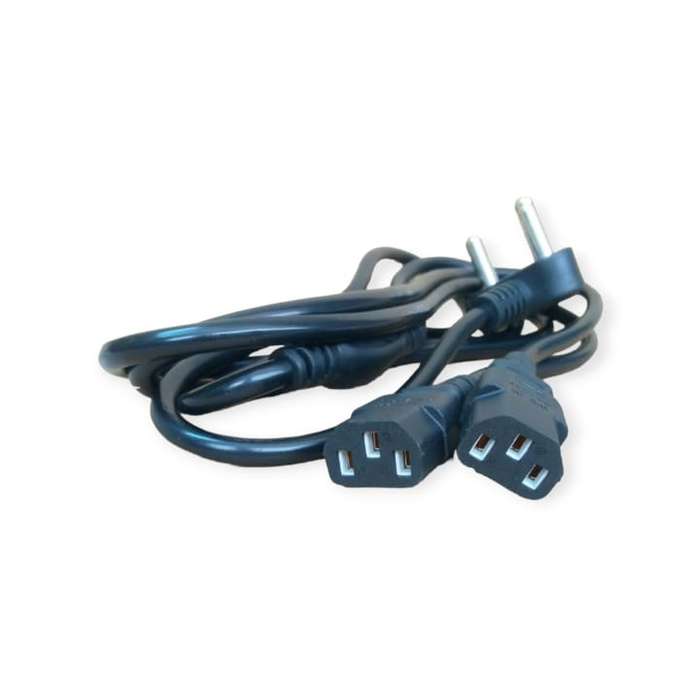 XF0775 Dual Power Supply 3 Pin To 2 IEC Female Cable 1.5M