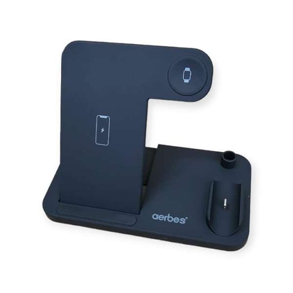 Aerbes AB-S856 Wireless Charging Station For IOS, iwatch, Airpods And Pencil 15W