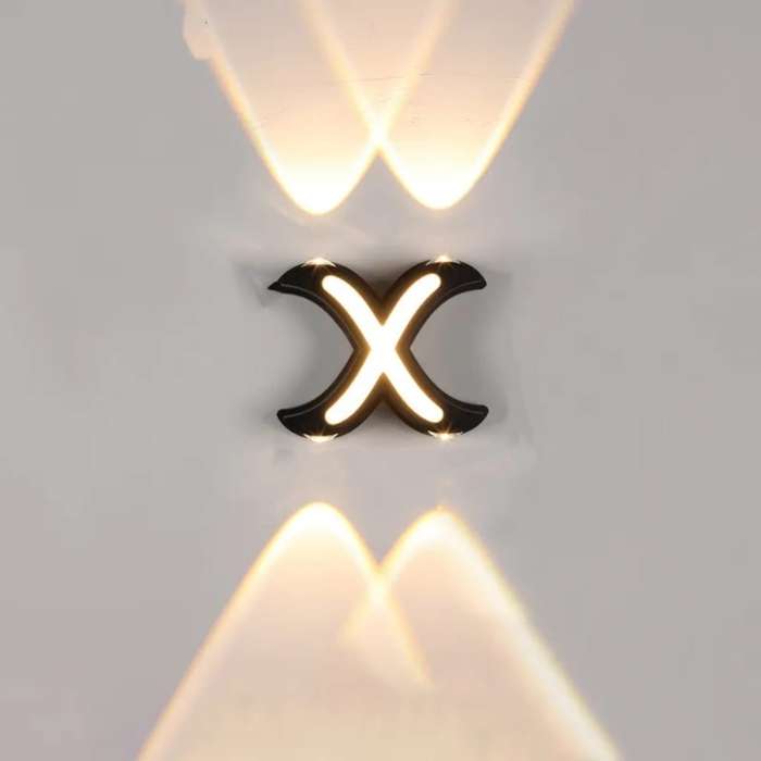 7W 3000K 4 LED X Shaped Wall Lamp