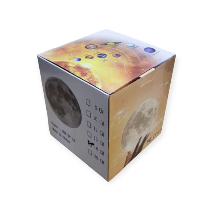 1831528 USB Rechargeable Rotating Galaxy Moon Lamp With Remote Control 18cm