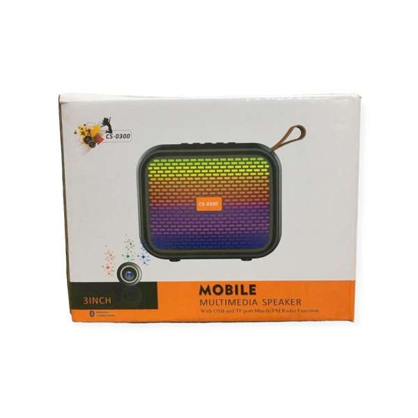 CS-0300  Bluetooth RGB Multimedia Speaker With USB &amp; Micro SD Card Playback FM Radio 3"
