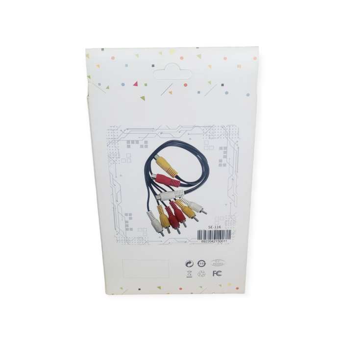 SE-116 AV line One Splitter RCA 3 female To 6 Male