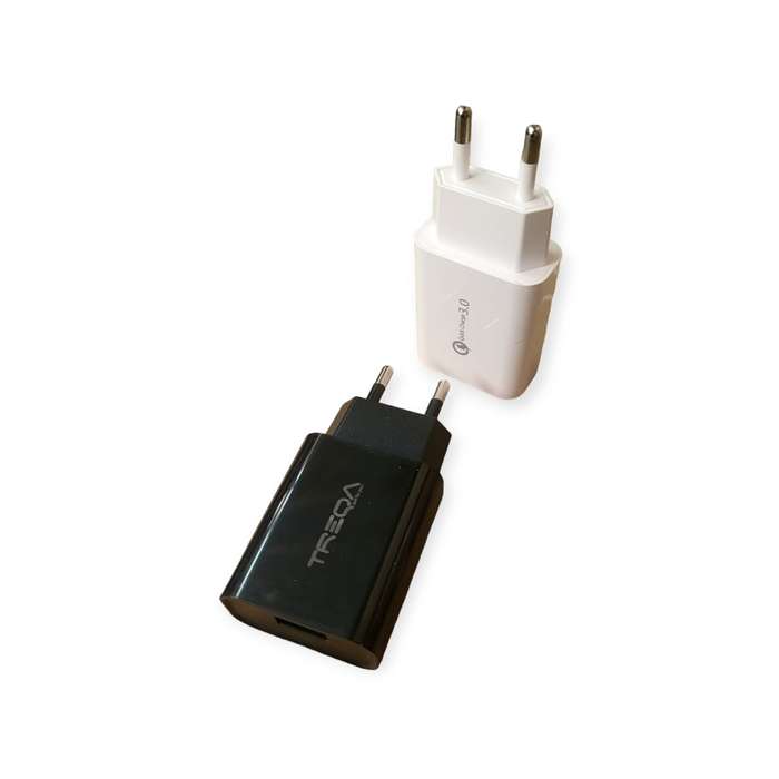 Treqa CS-220 18W 3.0 USB Wall Charger With Lightning USB Cable
