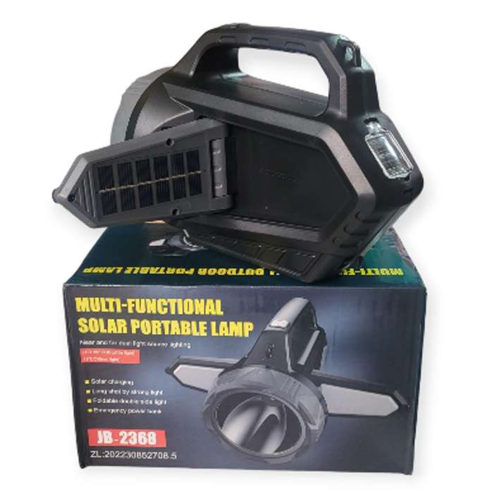 FA-2368 Portable Solar Powered Lamp With Hanging Hook, Double As A Power Bank