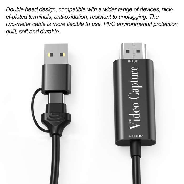 169 USB + Type C to HDMI Video Capture 2M