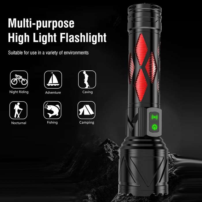 FA-1860  Multifunctional Rechargeable Aluminum Alloy Laser Flashlight