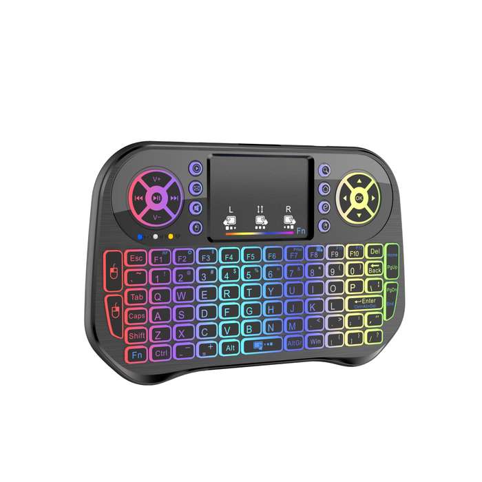 XF0603 Dual Mode Mini 2.4G Backlit Wireless &amp; Bluetooth Keyboard Touchpad For PC TV Box