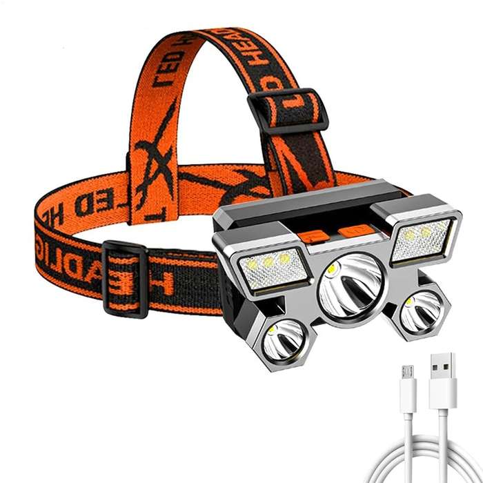 Aerbes AB-Z1195 Rechargeable 4 Sided  9 LED Headlamp