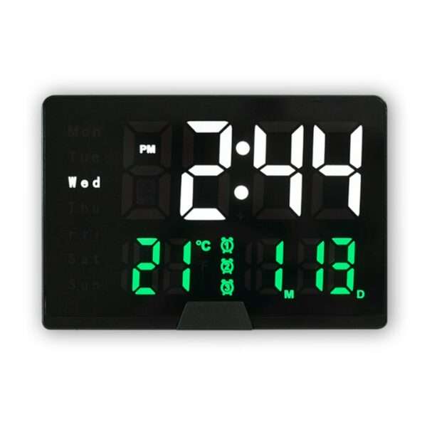 DS-6627 LED Digital Alarm Clock With Temperature + Day And Month Settings