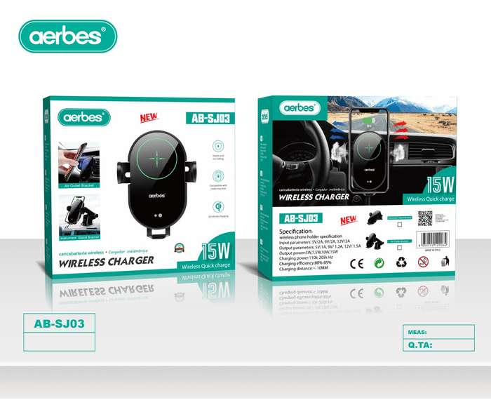 Aerbes AB-SJ03 Multifunctional Quick Charge Wireless Charger Phone Bracket
