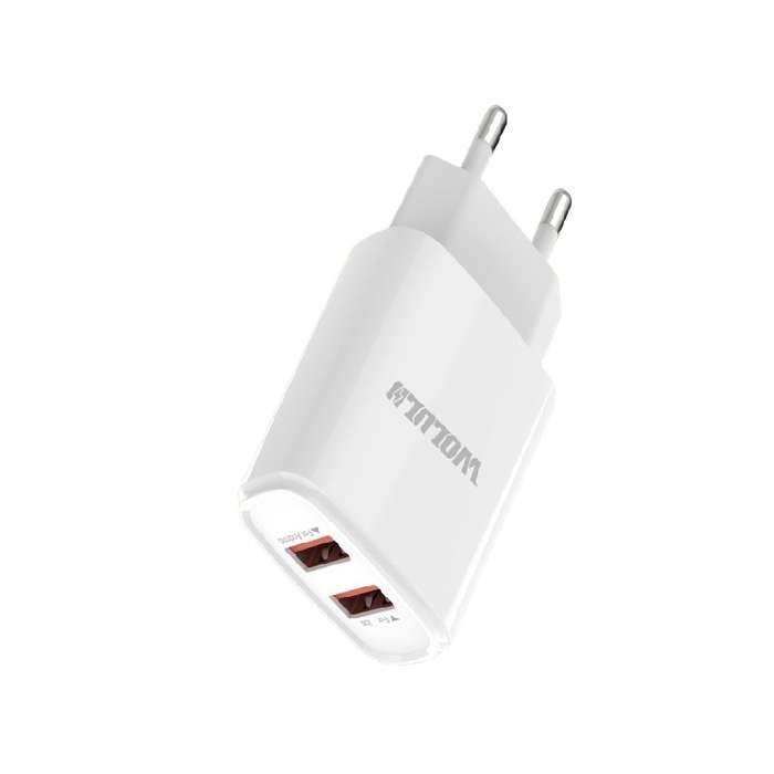 Wolulu AS-51398 Dual USB Smart Fast Wall Charger 2.1A